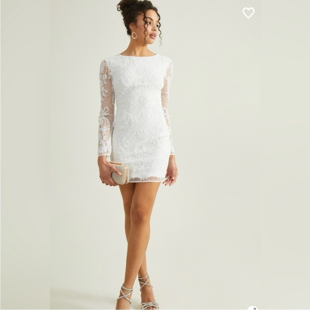 Altar’d State Blake Beaded Dress White NWT